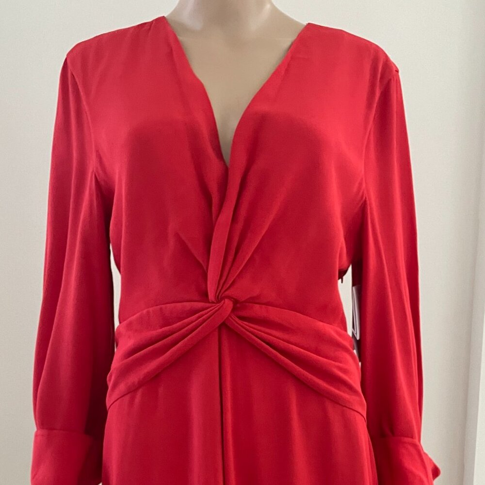 Equipment Femme Short Faun Dress in Aura Orange Size 12 MSRP $475🤩